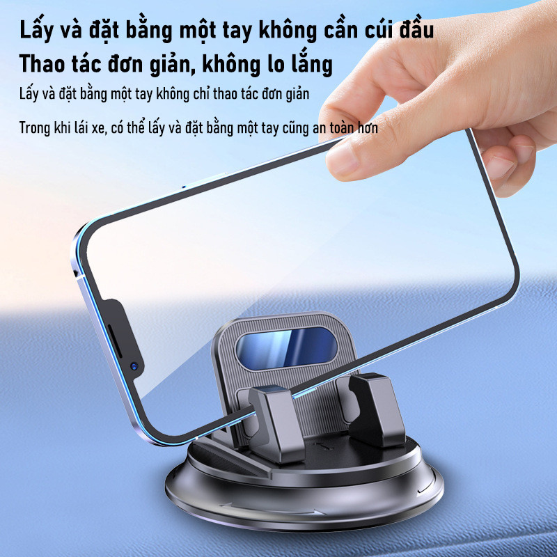 Giá Đỡ Điện Thoại Gắn Taplo Ô Tô - Chắc Chắn, Không Che Tầm Nhìn, Lắp Đặt Đơn Giản