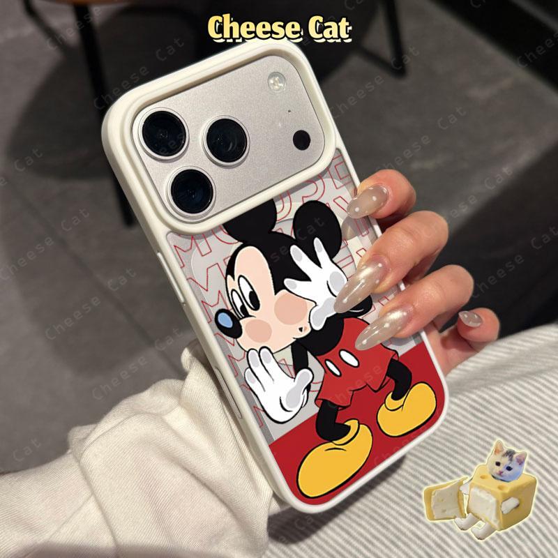 Kính lau chùi Mickey dễ thương Ốp điện thoại từ tính cho iPhone 11 12 13 14 16 17 Pro Max 7 Plus XR Xs Max Vỏ dễ thương