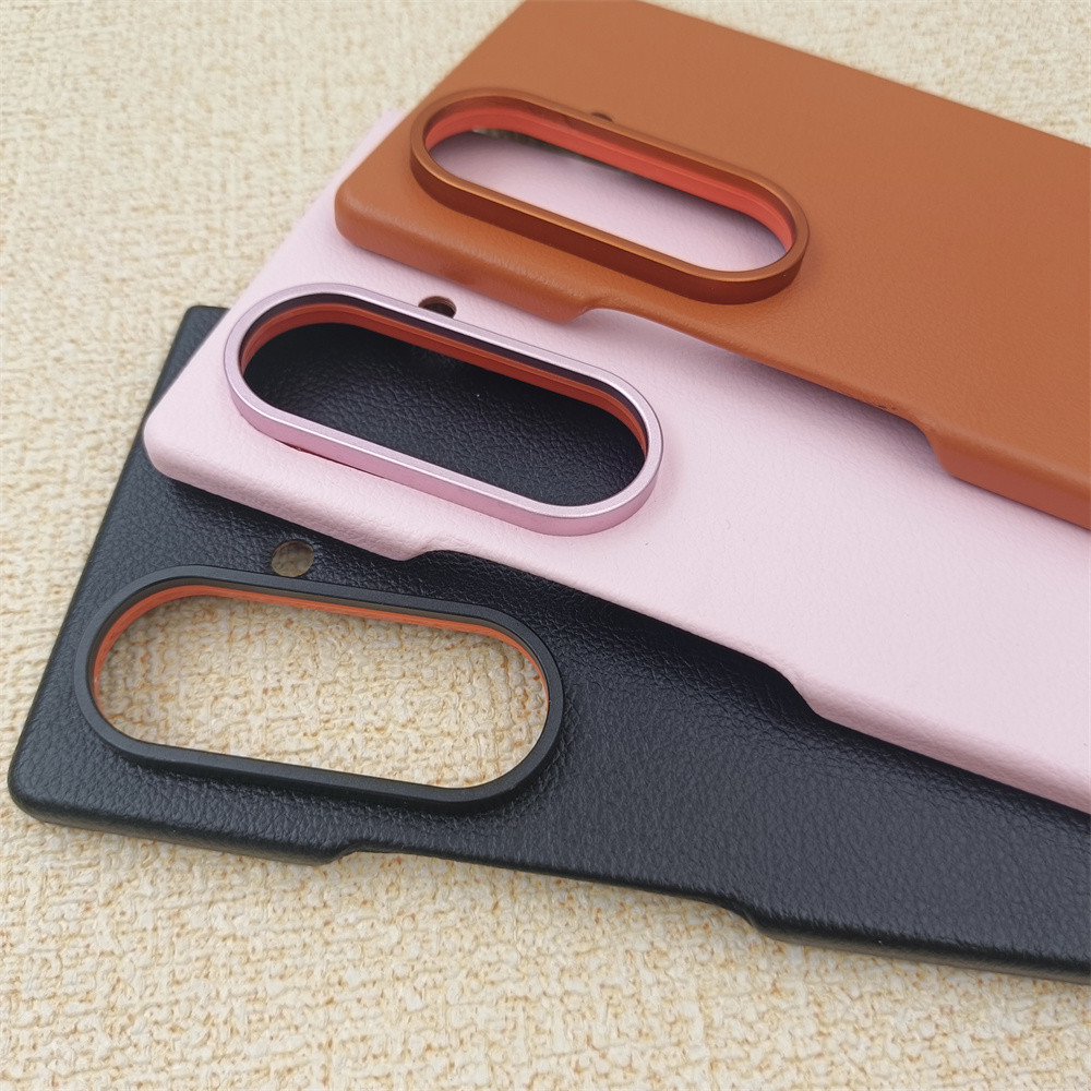 Dành Cho Ốp Lưng Chính Hãng Cho Samsung Z Fold 7 5G Slim Chống Sốc Ốp Lưng Cho Z Fold7 Da Thật Cao Cấp Da Điện Thoại Di Động Vỏ