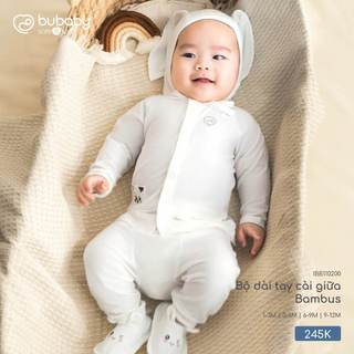 Bubaby SS26.T3.3 BST Bộ dài tay cài giữa cho bé sơ sinh