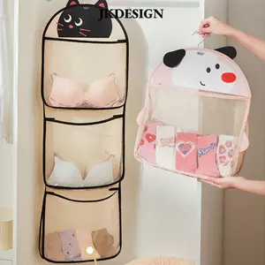 Túi lưới lưu trữ JKDESIGN, Túi đựng tất treo tủ quần áo nhiều lớp, Túi đựng rau củ đa chức năng tiết kiệm sức chứa lớn