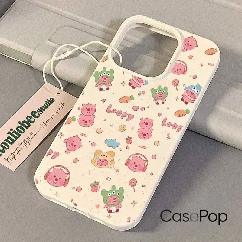 Ốp Loopy Hồng Xu Hướng Cho iPhone 11-17 Pro Max