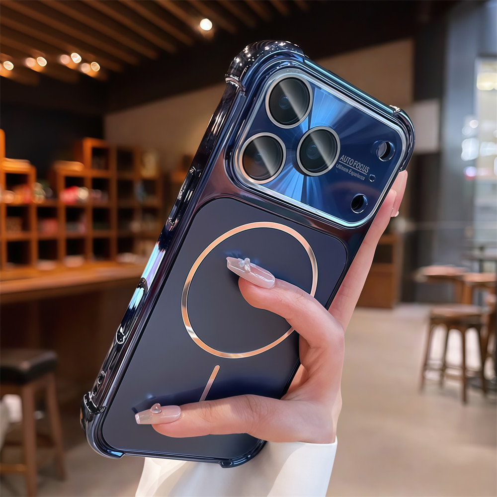 Ốp điện thoại từ tính chống rơi chất lượng cao cho IPhone 17 Pro Max 13 14 15 16 pro max Vỏ bảo vệ điện thoại màu chống rơi Vỏ silicon mềm Ốp lưng trong suốt
