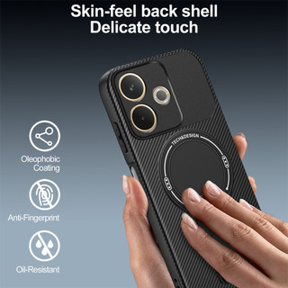 Dành Cho OPPO A5 Pro 5G Ốp điện thoại Carbon Tecture Lưng Cứng Cạnh Mềm Có Thể Gập Lại Đế Chống Sốc Chống Rơi Mỏng Bao