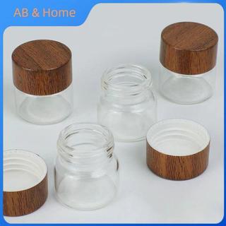 ABQ Cà Phê Đậu Ống Thủy Tinh Có Dụng Cụ Gỗ Ống Đóng Chai Bảo Quản Ngũ Cốc Bằng Gỗ Kín Kín Kín Hộp VN