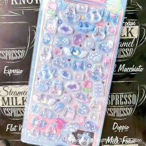 Miếng Dán Pha Lê Dập Nổi 3D Trong Suốt Đa Năng