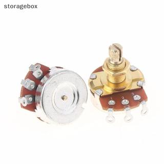 [Hộp lưu trữ] 1 Cái Nồi áp Guitar Mô-men xoắn thấp và tiếng ồn thấp Cảm giác mịn Trục đồng thau A500K A250K B250K B500K Đẹp