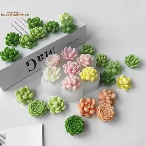 TRTR 7 Lưới Hoa Khuôn Silicon 3D Hoa Hồng Mẫu Đơn Bánh Sô Cô La Khuôn Nướng Bánh Handmade Nến Xà Phòng Thạch Cao Nhựa Thủ Công Dụng Cụ Làm VN