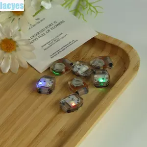 LACYES 10 Chiếc Đèn LED Giày, Đèn Điện Tử Chuyển Động Thu Nhỏ Phát Sáng, Phụ Kiện Sandal Nhựa Lỗ Dạ Quang Giày Đèn Trẻ Em