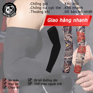 Musion 2 Bộ Một Cặp Hình Xăm Tay Tay Tất Tay Cho Thể Thao Ngoài Trời Câu Cá Xe Máy Xe Đạp Nam Unisex