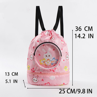 Ba lô trẻ em đi biển/bơi chống nước, ngăn ướt/khô riêng biệt, dễ thương tiện lợi cho bé 1-15 tuổi