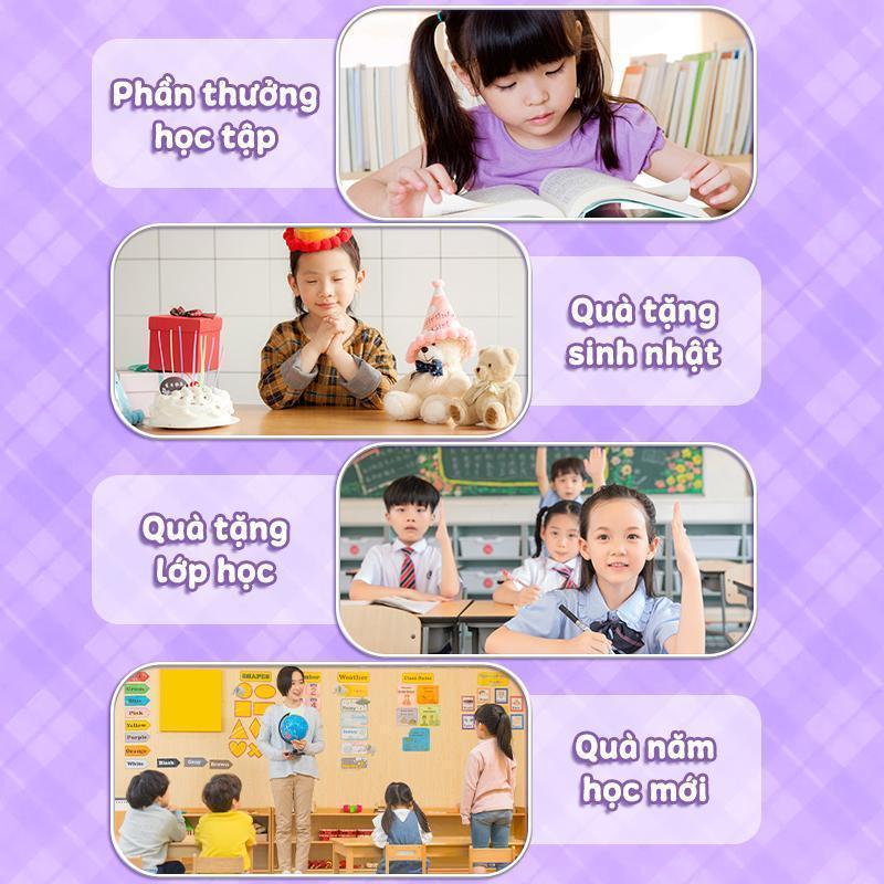 Văn phòng phẩm – Chuyên bút chì cho bé lớp 1, hộp quà sinh nhật cho bé gái in hình hoạt hình dễ thương, an toàn