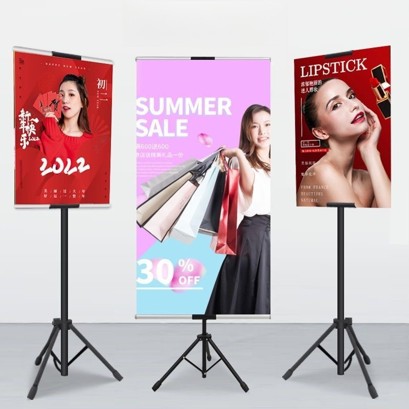 Giá Vẽ 3 Chân  - Giá Treo Poster 2 Mặt Gấp Gọn,  Điều Chỉnh Cao Độ Linh Hoạt Cho Hội Chợ, Siêu Thị Và Sự Kiện Tiệc Cưới