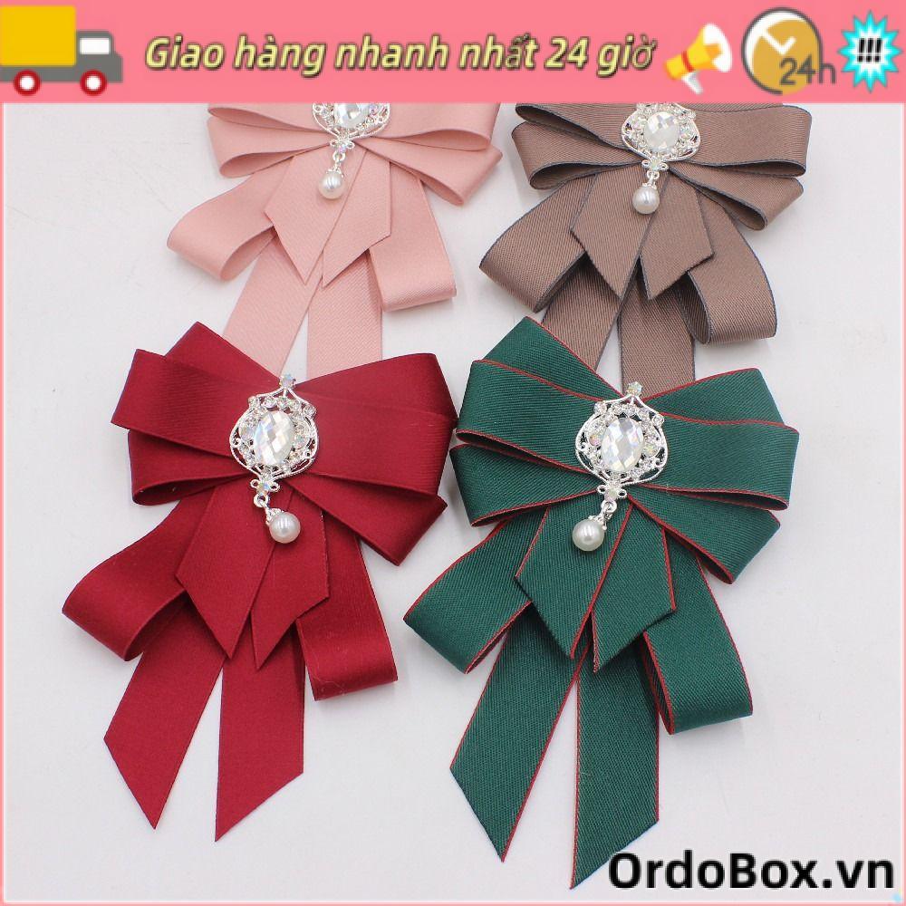 ORDOBOX Ribbon Bowtie - Dây buộc cổ thủ công bằng vải đính đá pha lê, phù hợp cho nam và nữ