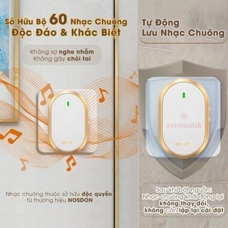 2026 Chuông Cửa Không Dây Khách Thông Minh, Chống Nước, Chuông Cổng, Chuông Báo Động Cho Người Già