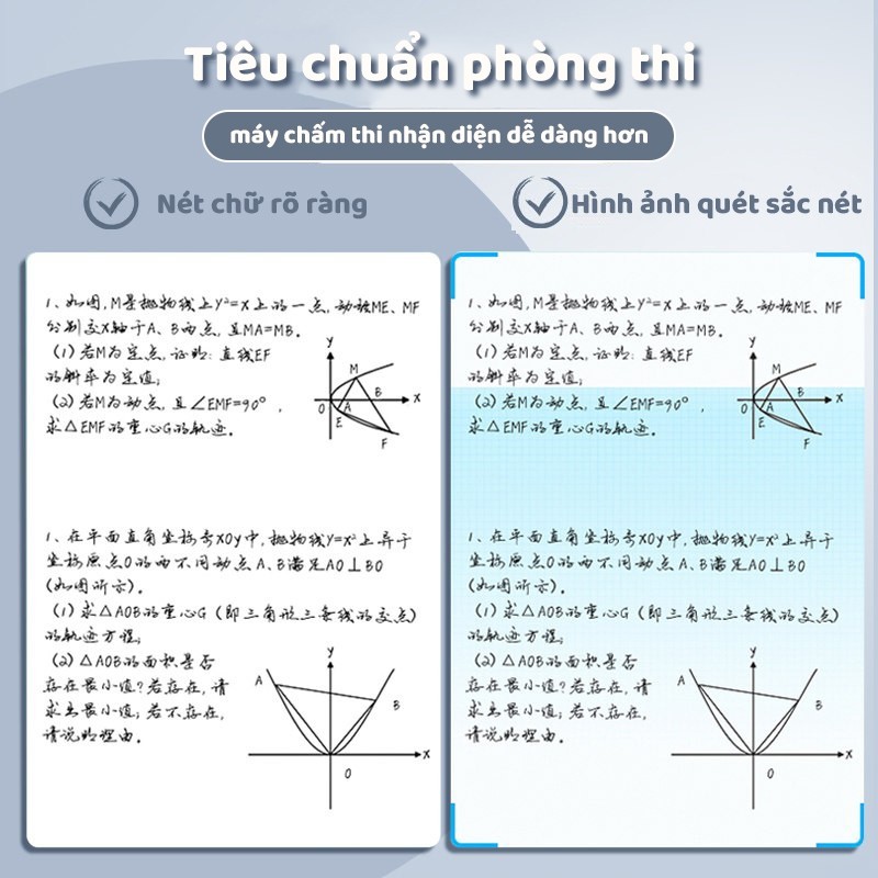 Bút gel bấm đen sang trọng, ngòi 0.5mm cho nét chữ đẹp - Set 10 bút viết êm tay phù hợp với học sinh và văn phòng