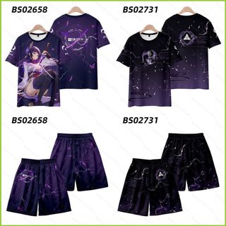 Áo thun cosplay Beelzebul từ Genshin Impact vải 3D, phù hợp mùa hè