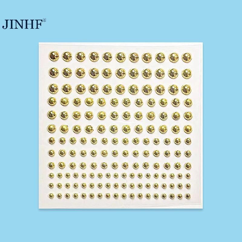 JINHF Miếng Dán Giả Mũi Stud Tự Dính Kim Cương Giả Không Xuyên Mắt Tai Mặt Trang Sức Cơ Thể Cho Nữ Miếng Dán Pha Lê HOT