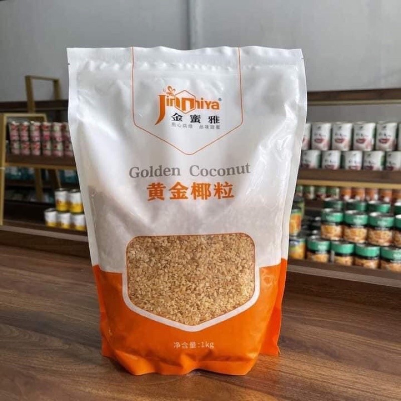 Vụn Dừa Nướng Jinniya Gói 1kg, Topping Thơm Ngon Béo Ngậy Giòn Rụm Cho Mọi Món Ăn