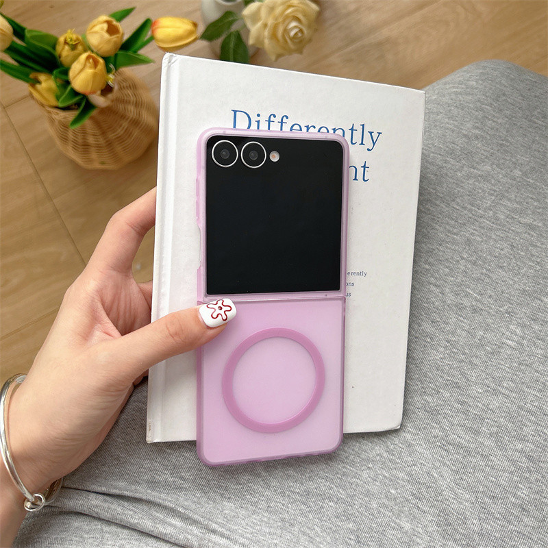 Ốp từ tính mờ mờ mỏng cho Samsung Galaxy Z Flip 7 Z Flip 6 Z Flip 5 Z Flip 4 Z Flip 3 Ốp điện thoại Acrylic cứng Flip7 Flip6
