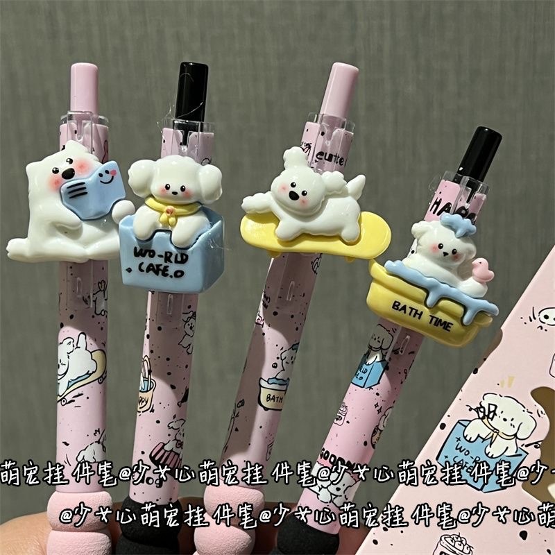 Splash Ink Series Mặt Dây Chuyền Báo Chí Phong Cách Cotton Bút Cao Cấp Giá Trị 0.5 Cô Gái Trái Tim ST Sinh Viên Bàn Chải Đen Câu Hỏi 2026.1.12