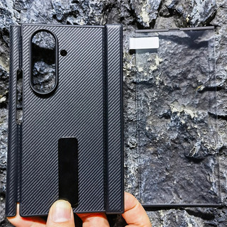 Ốp lưng da hai chân đế bản lề Funda cho Samsung Galaxy Z TriFold với vỏ bút Magic S