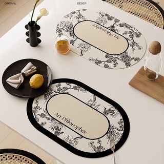 Old Branch Manor Retro Phong Cách Trung Hoa Mới Placemat Chống Thấm Nước Chống Dầu Rửa Không Cách Nhiệt Món Ăn Coaster Phương Tây Placema