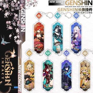 New Genshin Impact Durin Lauma Ororon Nefer Columbina Keychain Cartoon Anime Strip Pendant