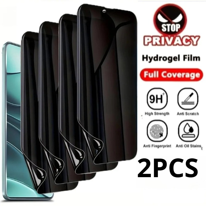 2 Chiếc Full Cover Chống Gián Điệp Riêng Tư Hydrogel Cho Redmi Note 14S 14RPro 14R 4G Chống Ánh Sáng Xanh HD Bảo Vệ Màn Hình Cho Redmi Note 14 14Pro + 14Pro 5G 4G Ấn Độ Phim Mờ Trung Quốc