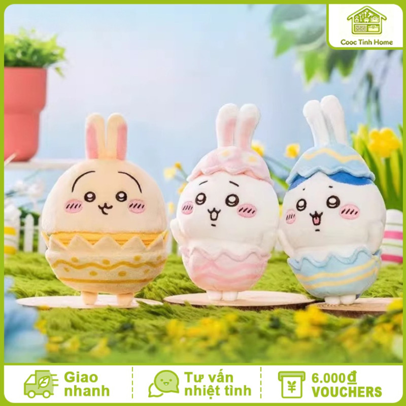 Búp Bê Chikawa - Búp Bê Nhồi Bông Usagi, Hachiware Vỏ Trứng Phục Sinh, Lông Cao Cấp - Quà Tặng Dễ Thương Cho Mùa Lễ