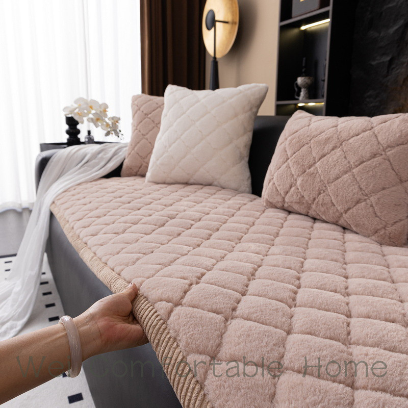 Dày Sang Trọng Sofa Đệm Mùa Đông Ấm Áp Đệm 2025 Phong Cách Mới Sofa Bao Vải