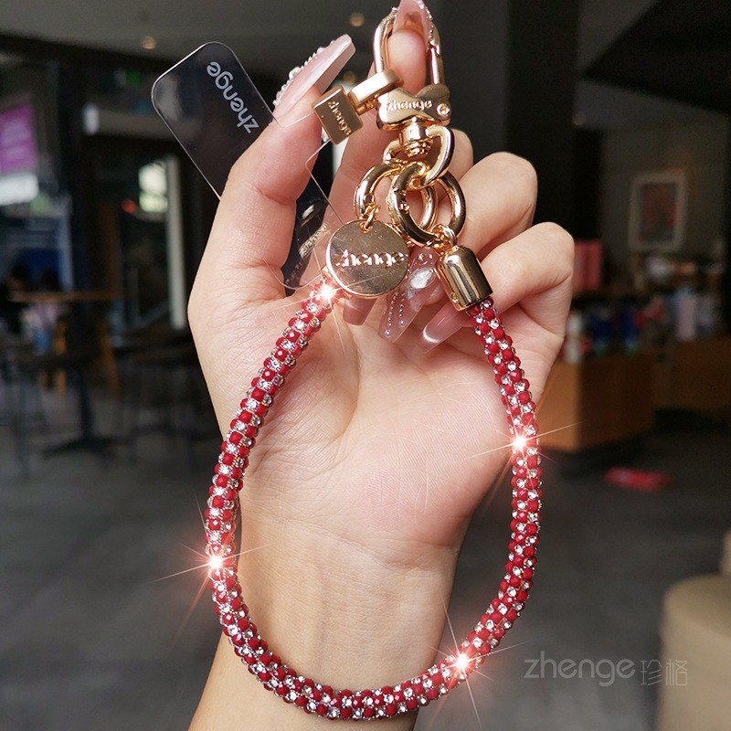 Dây Điện Thoại Di Động Nữ Cổ Tay Nhấp Nháy Kim Cương Độc Đáo Siêu Đẹp Ánh Sáng Sang Trọng Niche Tinh Tế Cao Cấp Ngắn Du Lịch Ngoài Trời