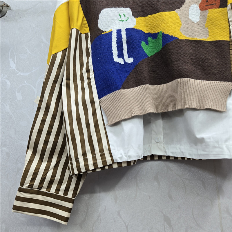 Sản phẩm thu đông mới nhất từ Châu Âu: Áo Cardigan và Áo Sơ Mi Polo dệt kim in hình, phong cách châu âu