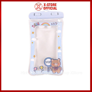 Bao chống nước điện thoại hoạt hình dễ thương, túi có dây đeo cổ, cảm ứng mượt, bao chống nước cho điện thoại TCNCTK
