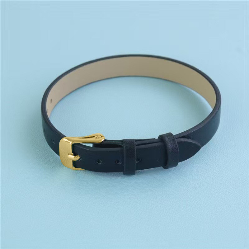 Dây đồng hồ da khóa vàng NATO 6mm 8mm 10mm cho nữ