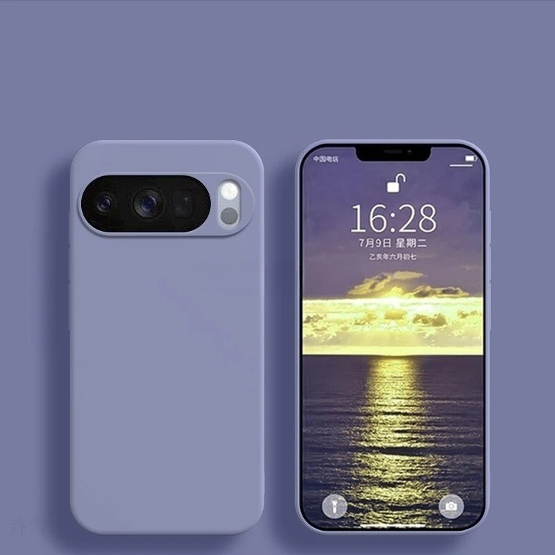 Chất Lỏng Cạnh Thẳng Sang Trọng Chính Hãng Ốp Lưng Điện Thoại Trên Google Pixel 5 5A 6 6A 7 7 A Pro Chống Rơi Full Cover Vỏ Điện Thoại Lỏng