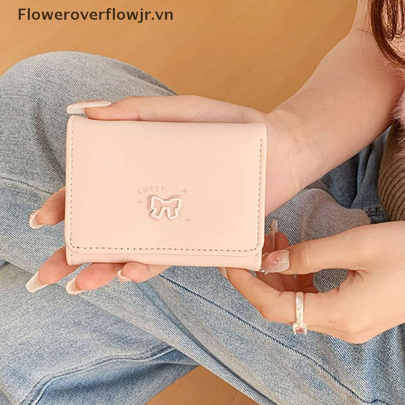 FJR Thời Trang Và Thường Ngày Hàn Quốc Nơ Ví Nữ Ngắn Thay Đổi Túi Đựng Thẻ HOT