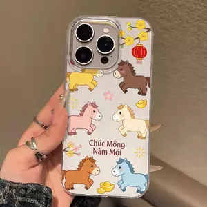 Jufu Pony cho iPhone 17Promax trường hợp iPhone 1514pro năm mới 16 sáng tạo 13