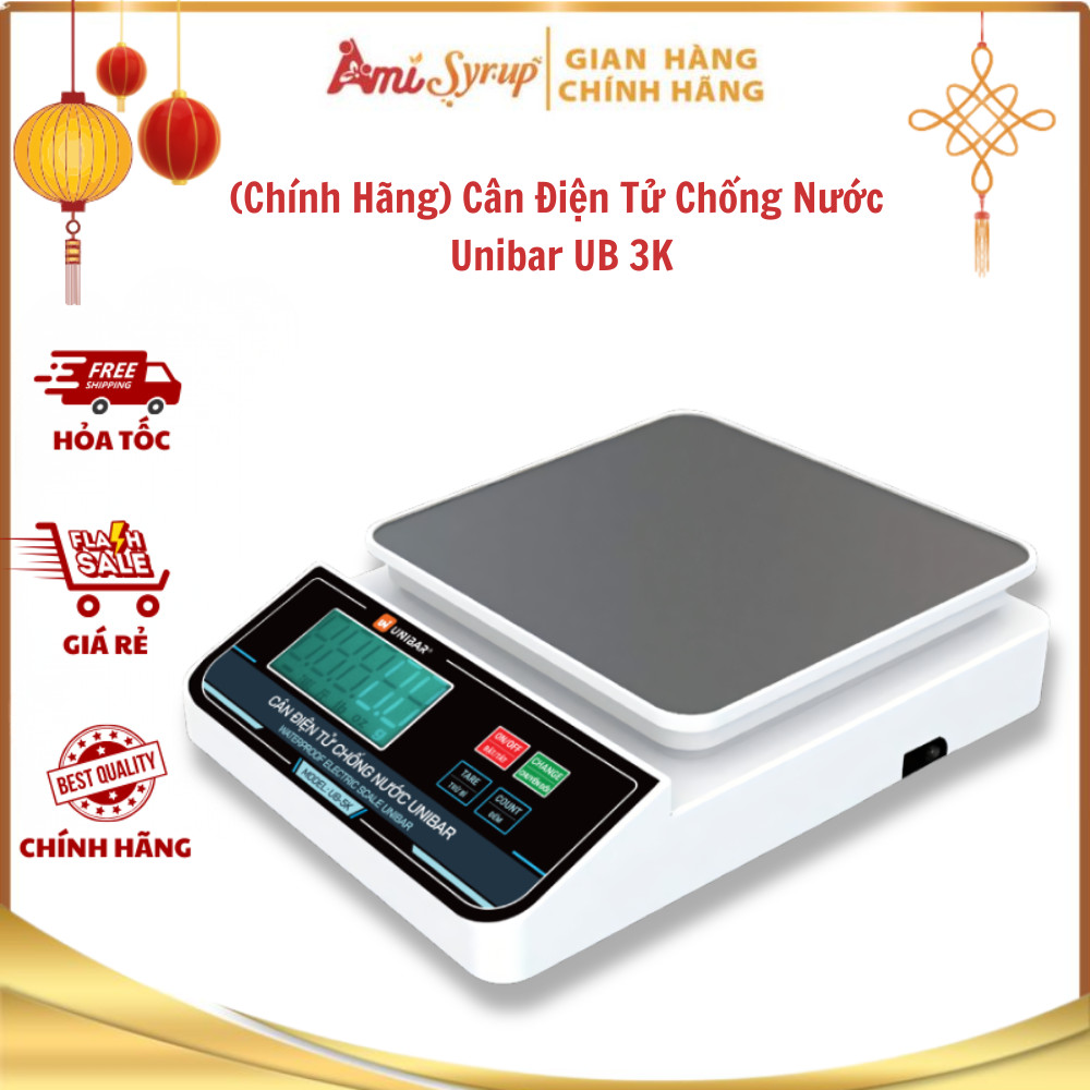 (Chính Hãng) Cân Điện Tử Chống Nước Unibar UB 3K Chính Xác Chất Liệu Cao Cấp Bền Bỉ
