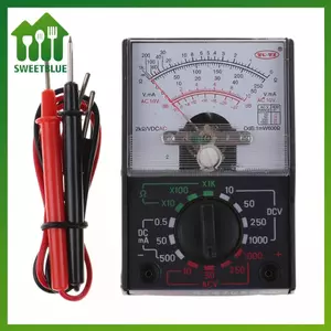 SWEET DC / AC 1000V Vôn kế 250mA Ampe kế 1K Đồng hồ đo điện trở Analog Đồng hồ vạn năng n