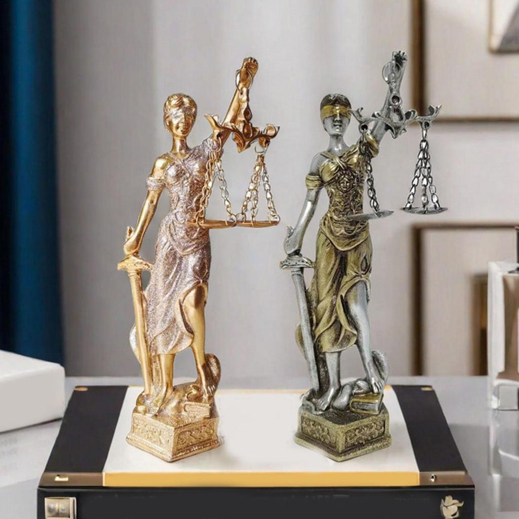 Nữ thần Công lý Hy Lạp La Mã bằng nhựa, trang trí tủ rượu/máy tính để bàn, quà tặng sonlekvn