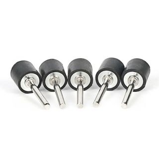 YUUKII 10 Cái / bộ Bộ Vòng Tròn Giấy Nhám, Cao Su 6.35 / 9.5 / 12.7 Mm Chà Nhám Mandrels, 1 / 8inch Máy Mài Thanh Trống Dụng Cụ Mài Mòn