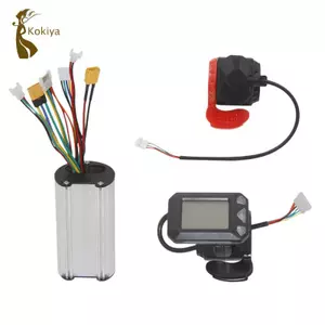 Bộ điều khiển xe tay ga với màn hình LCD và phụ kiện kim loại, dùng để tùy chỉnh xe đạp