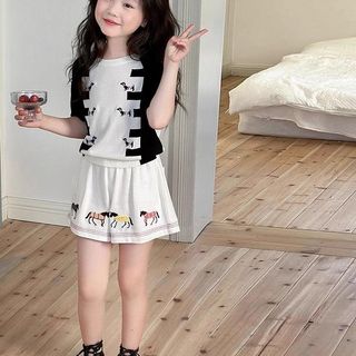 Quần đùi bé gái thêu ngựa - mỏng nhẹ thoáng khí dễ thương mùa hè