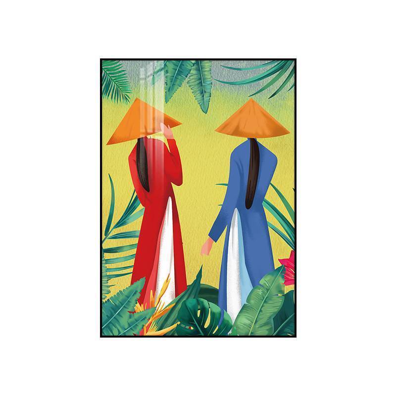 Đông Nam Á Nghệ Thuật Treo Tường Phong Cách Việt Nam Tranh Canvas Cho Nhà Hàng Phòng Ăn Nền Văn Hóa Nghệ Thuật Trang Trí Unframed