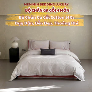 Bộ vỏ chăn ga gối 4 món Memminbedding thiết kế tối giản, sang trọng, phù hợp mùa thu, đông