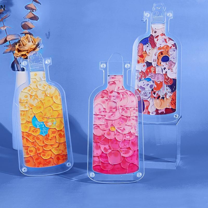 NS Acrylic Xếp Hình Dễ Thương 3D Ghép Hình Đồ Chơi Động Vật Mèo Lợn Hình Hoạt Hình Sáng Tạo Áo Cứng Lắp Ráp Chai Ngộ nghĩnh Trò Chơi Bé Gái Trẻ Em Quà Tặng NS