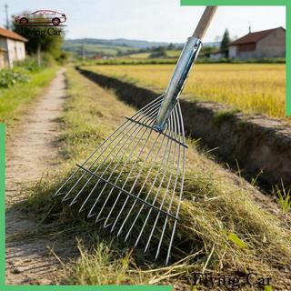 Vườn Tay Rake Đầu Chỉ Rác Thép Dụng Cụ Làm Vườn Phong Cảnh Lá Cào Đầu Cho Kim Thông Sân Trồng Sân Sau