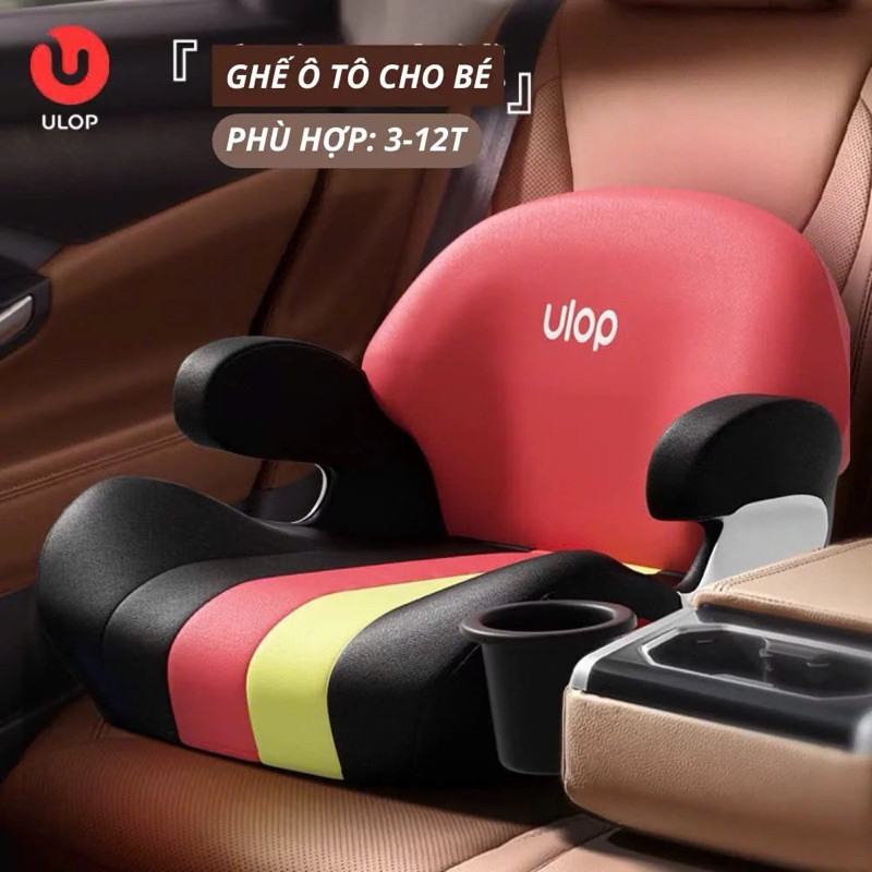 Ghế ngồi ô tô cho bé ULOP/HOBESIN chính hãng chuẩn ISOFIX dùng cho bé 3-12 tuổi có tựa lưng, tay an toàn thể gấp gọn ..