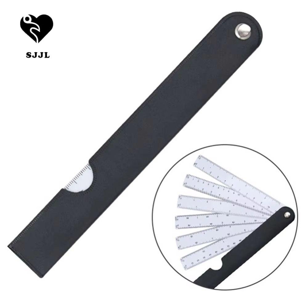 SJJL Thước Cân Hình Quạt, Dụng Cụ Vẽ Thước Có Thà Gập Lại Đa Năng, Thiết Kế Nội Thất 5 Lưỡi Giáo Dục 5 Kích Cỡ Thước Thước Kỹ Thuật Kiến Trúc Sư